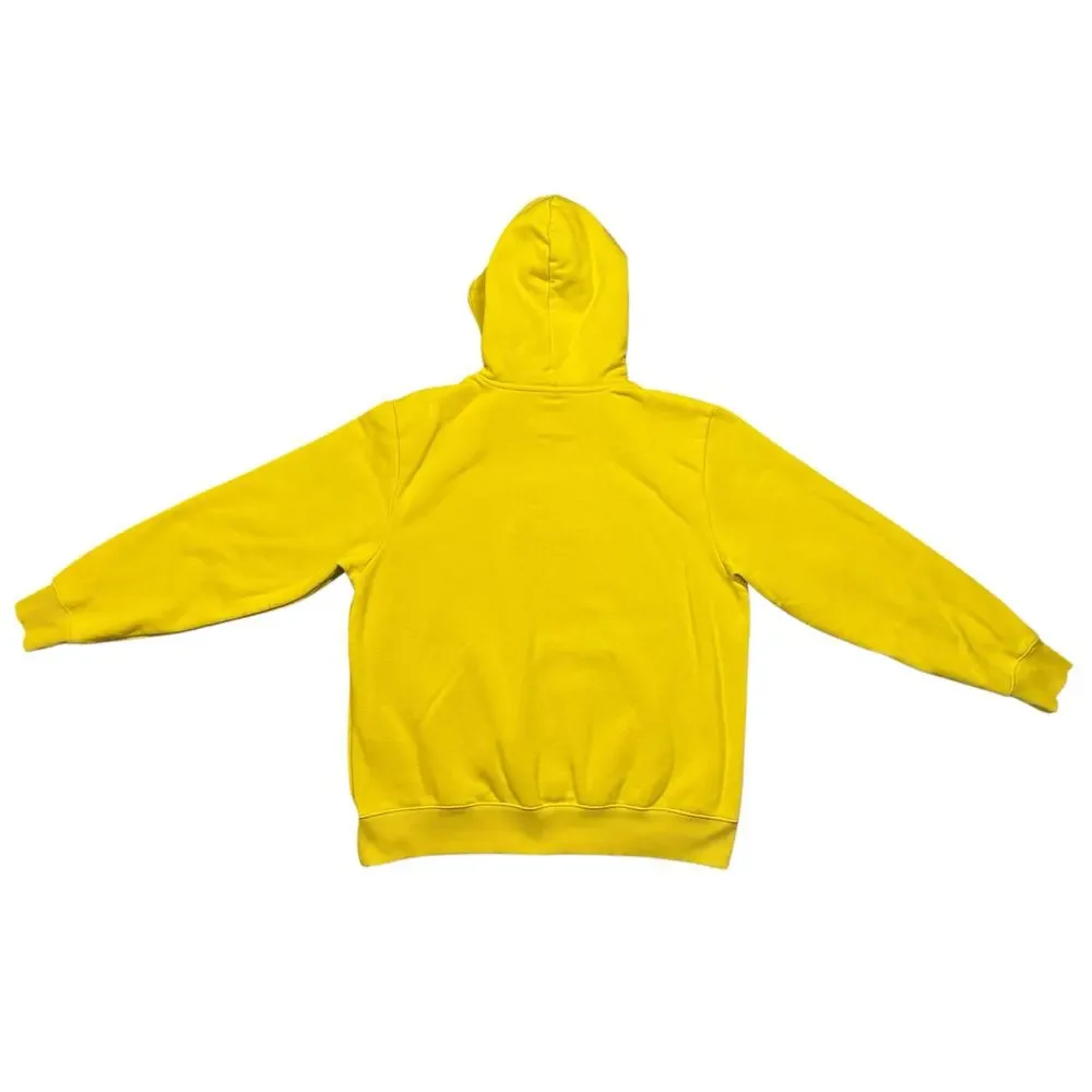 The North Face Acid Yellow Neon Box Logo Heavyweight Relaxed Fit Hoodie Mens XL